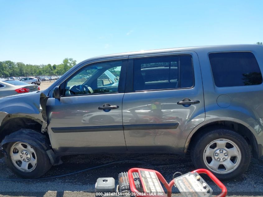 2010 Honda Pilot Lx VIN: 5FNYF4H29AB025822 Lot: 39747151
