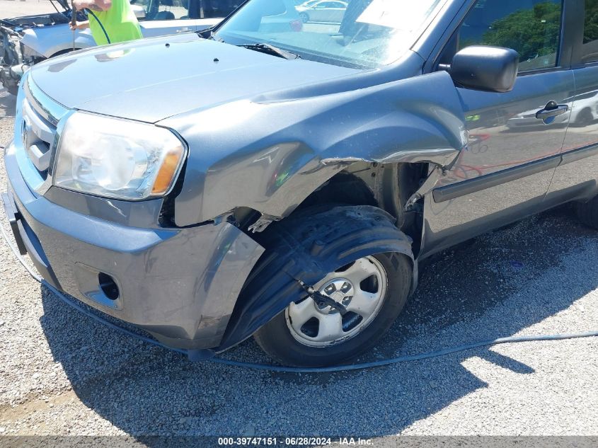 2010 Honda Pilot Lx VIN: 5FNYF4H29AB025822 Lot: 39747151