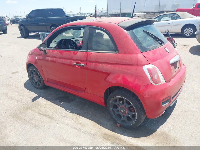 2012 Fiat 500 Sport VIN: 3C3CFFBR1CT333491 Lot: 39747259