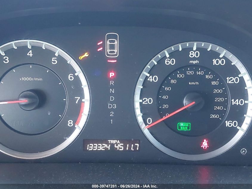 2009 Honda Accord 2.4 Ex VIN: 1HGCP26729A133179 Lot: 39747281