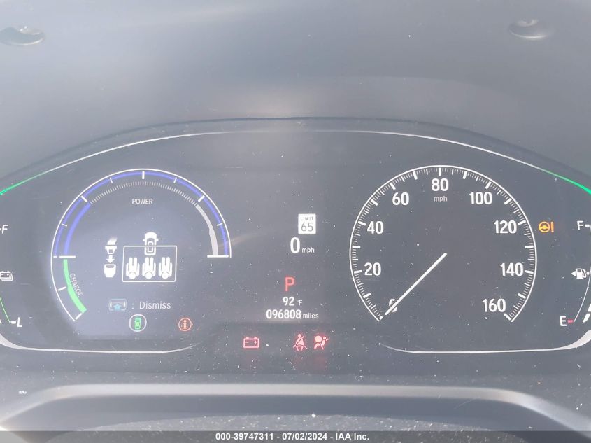 2022 Honda Accord Hybrid Touring VIN: 1HGCV3F95NA006983 Lot: 39747311