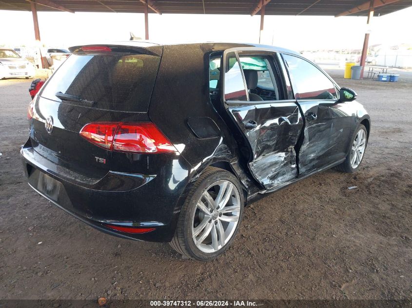 2017 Volkswagen Golf Tsi S 4-Door/Tsi Se 4-Door/Tsi Sel 4-Door/Tsi Wolfsburg Edition 4-Door VIN: 3VW217AU4HM042886 Lot: 39747312