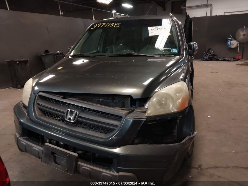 2005 Honda Pilot Exl VIN: 2HKYF18705H552293 Lot: 39747315