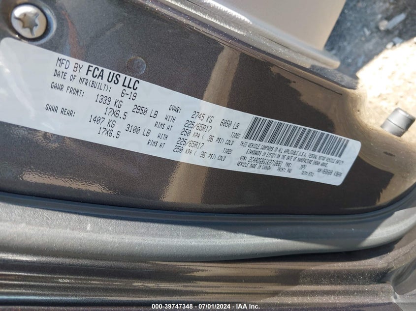 2019 DODGE GRAND CARAVAN SE - 2C4RDGBG1KR718681