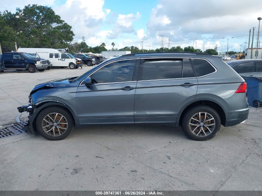 2019 Volkswagen Tiguan Se/Sel/Sel R-Line Jet-Bla VIN: 3VV2B7AXXKM191306 Lot: 39747361