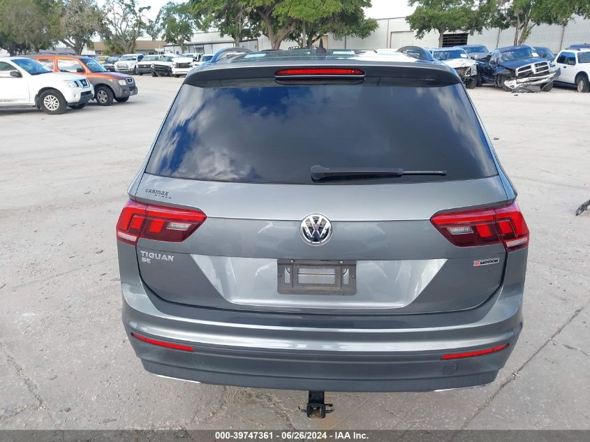 2019 Volkswagen Tiguan Se/Sel/Sel R-Line Jet-Bla VIN: 3VV2B7AXXKM191306 Lot: 39747361