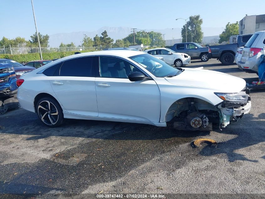 2021 Honda Accord Sport VIN: 1HGCV1F33MA007953 Lot: 39747482