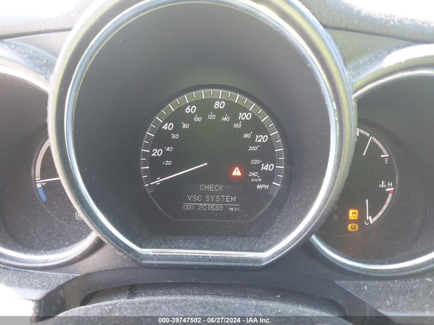 2007 Lexus Rx 400H VIN: JTJHW31U672025260 Lot: 39747502