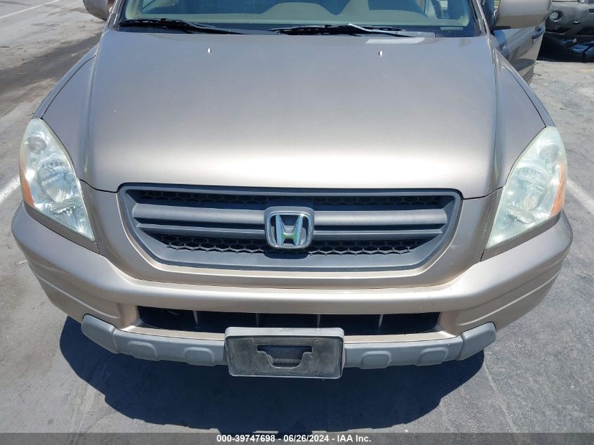 2004 Honda Pilot Ex-L VIN: 2HKYF18624H612287 Lot: 39747698