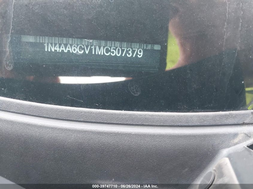 2021 Nissan Maxima Sv Xtronic Cvt VIN: 1N4AA6CV1MC507379 Lot: 39747710