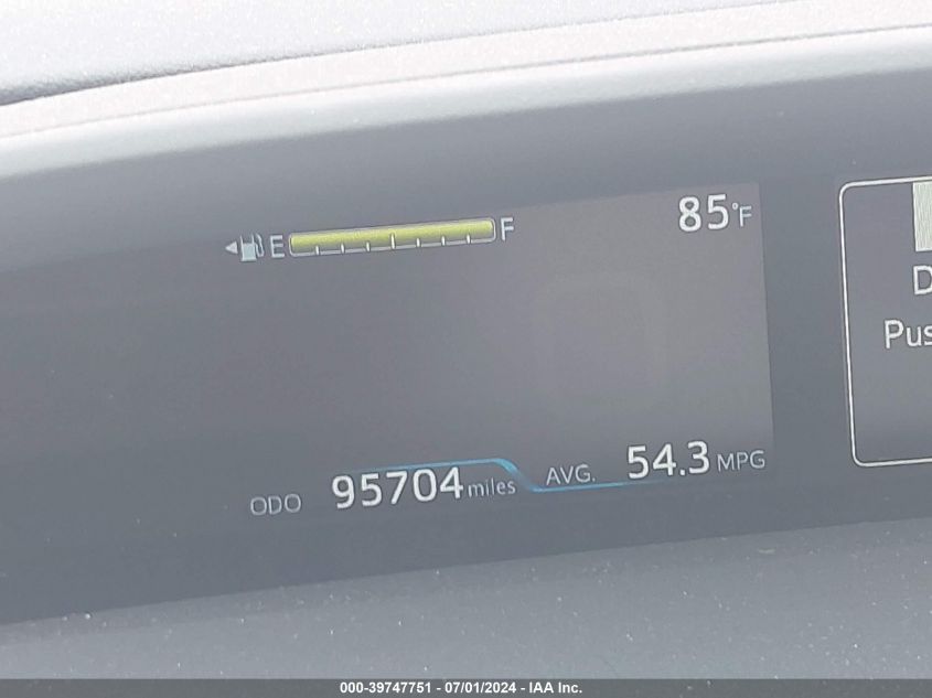 2019 Toyota Prius Xle VIN: JTDKARFUXK3076430 Lot: 39747751