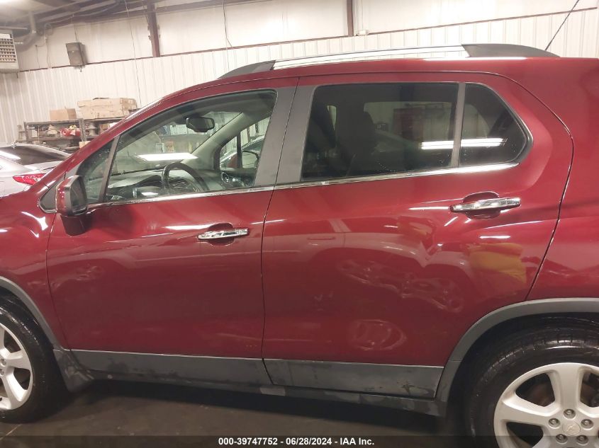 2016 Chevrolet Trax Ltz VIN: 3GNCJRSB1GLT50111 Lot: 39747752