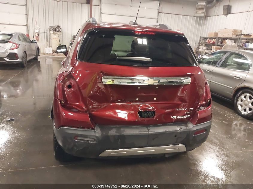 2016 Chevrolet Trax Ltz VIN: 3GNCJRSB1GLT50111 Lot: 39747752