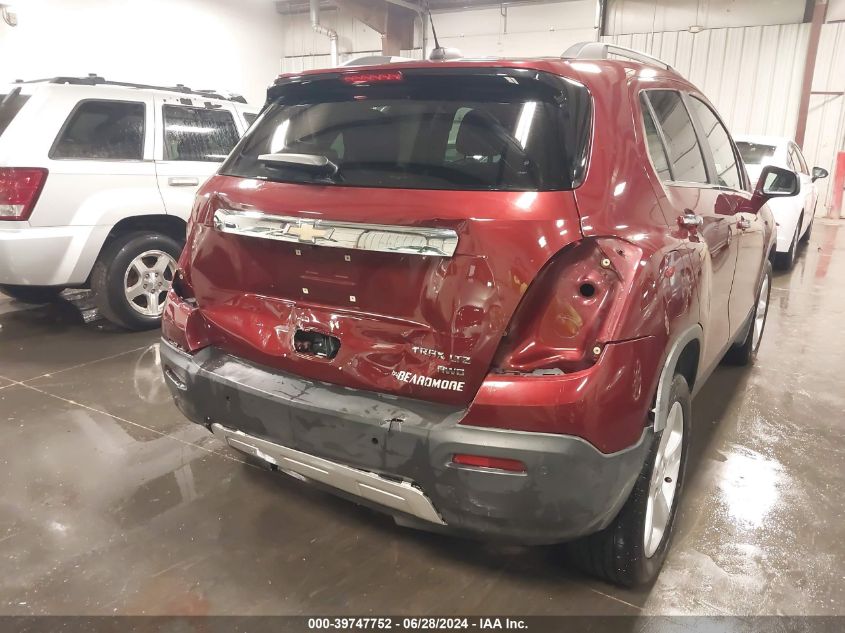 2016 Chevrolet Trax Ltz VIN: 3GNCJRSB1GLT50111 Lot: 39747752