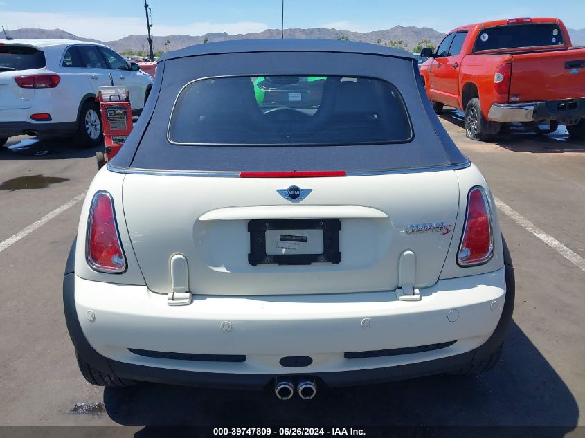 2008 Mini Cooper S VIN: WMWRH33508TL96835 Lot: 39747809