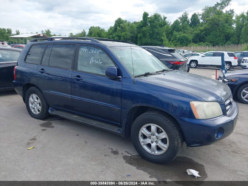 2003 Toyota Highlander V6 VIN: JTEHF21A730133519 Lot: 39747891