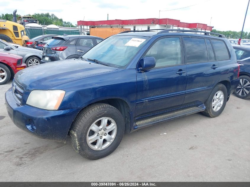 2003 Toyota Highlander V6 VIN: JTEHF21A730133519 Lot: 39747891