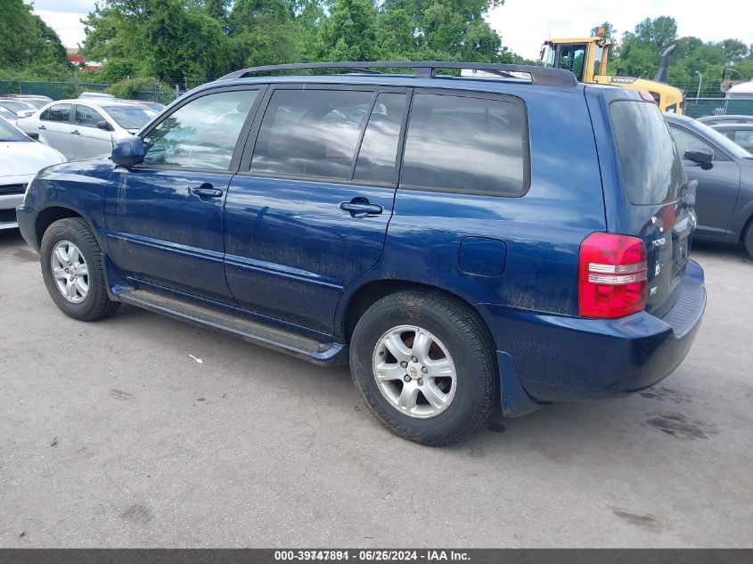 2003 Toyota Highlander V6 VIN: JTEHF21A730133519 Lot: 39747891