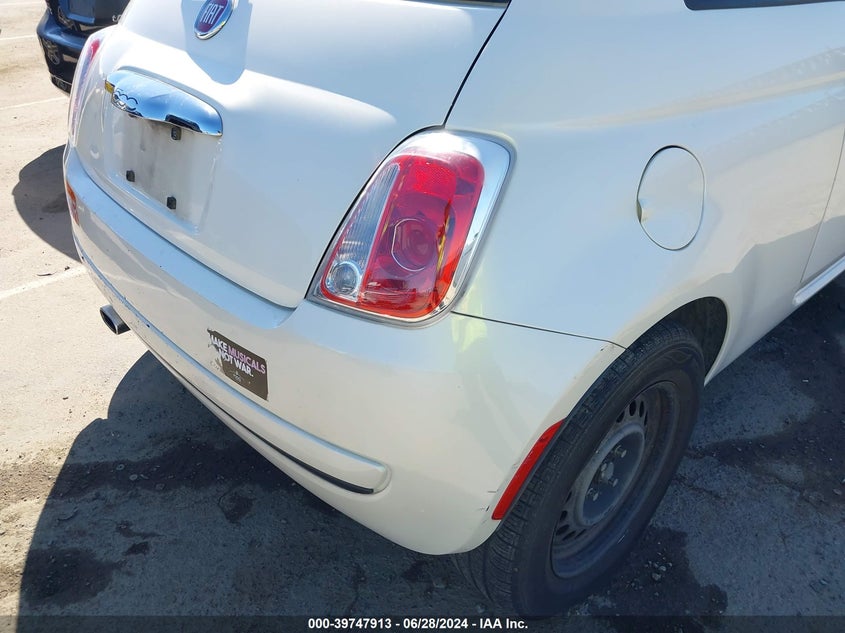 2013 Fiat 500 Pop VIN: 3C3CFFAR8BT739531 Lot: 39747913