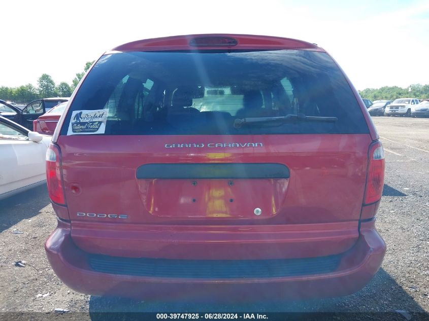 2005 Dodge Grand Caravan Se VIN: 1D4GP24R85B429951 Lot: 39747925