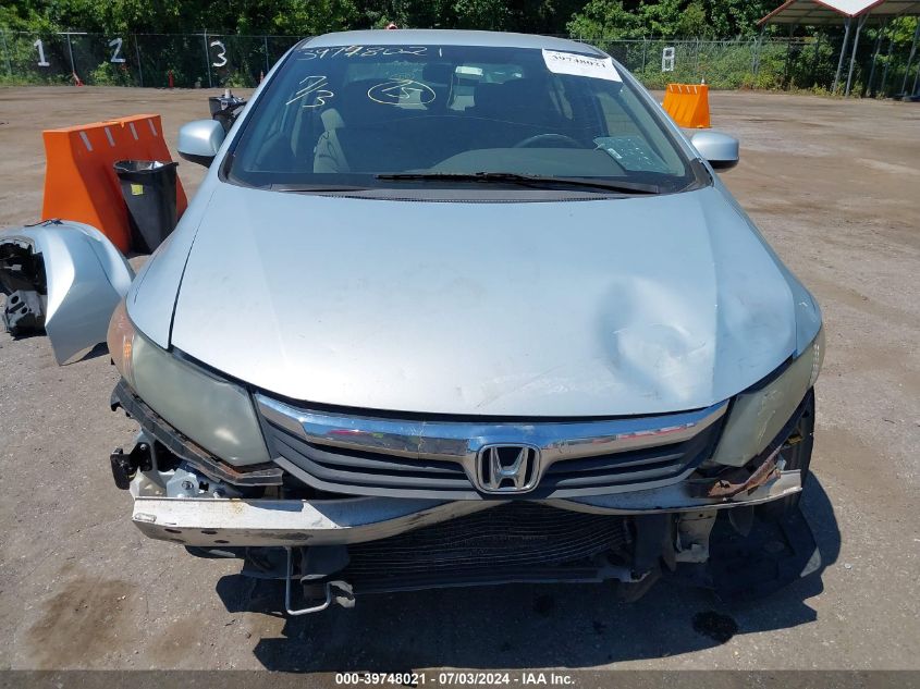 2012 Honda Civic Lx VIN: 2HGFB2F58CH528020 Lot: 39748021