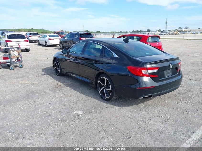VIN: 1HGCV1F38MA074404 2021 HONDA ACCORD SPORT