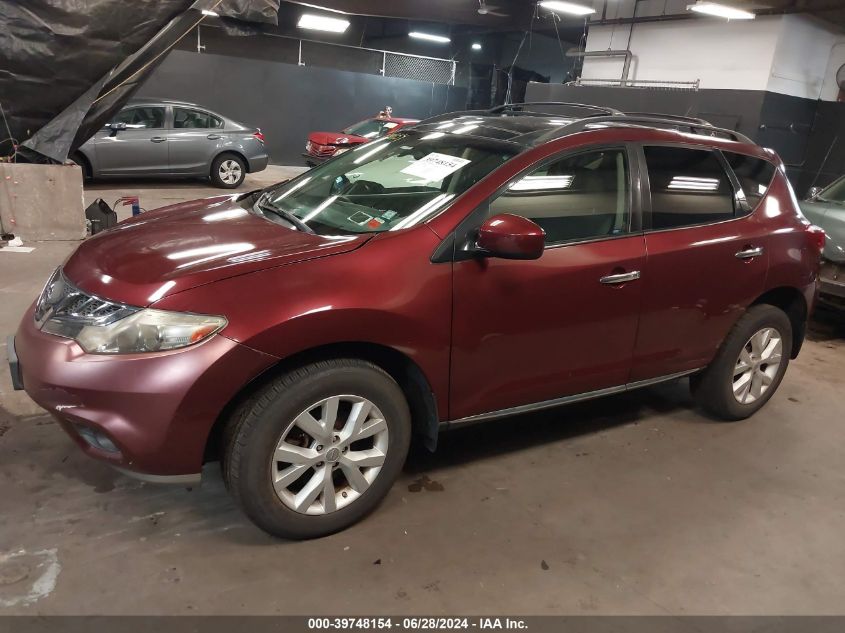 2012 Nissan Murano Sv VIN: JN8AZ1MW2CW208868 Lot: 39748154