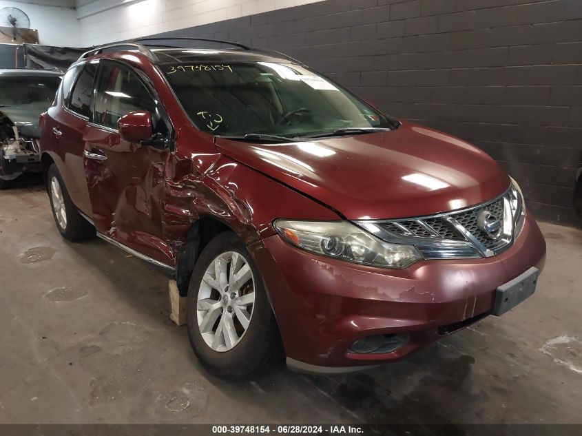 JN8AZ1MW2CW208868 2012 Nissan Murano Sv