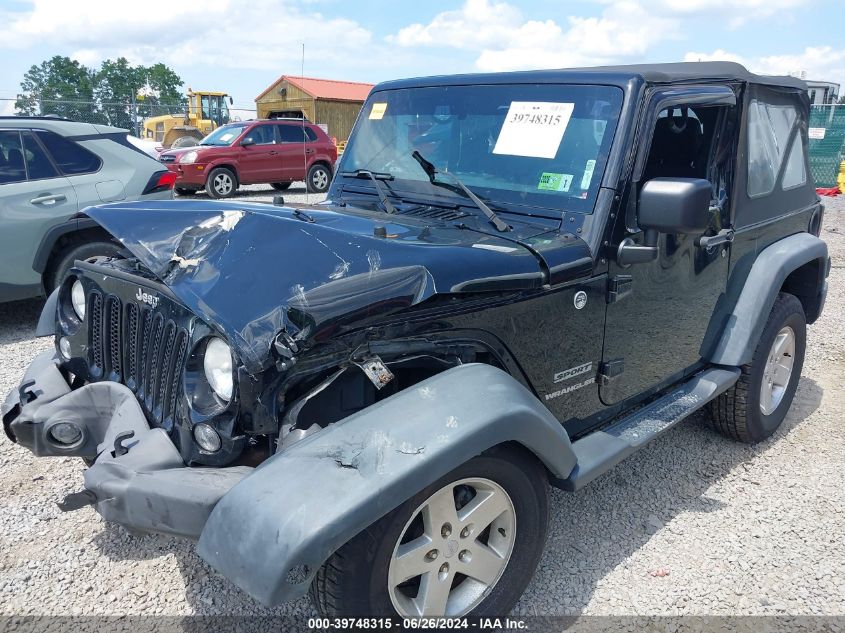 2014 Jeep Wrangler Sport VIN: 1C4GJWAG3EL235587 Lot: 39748315