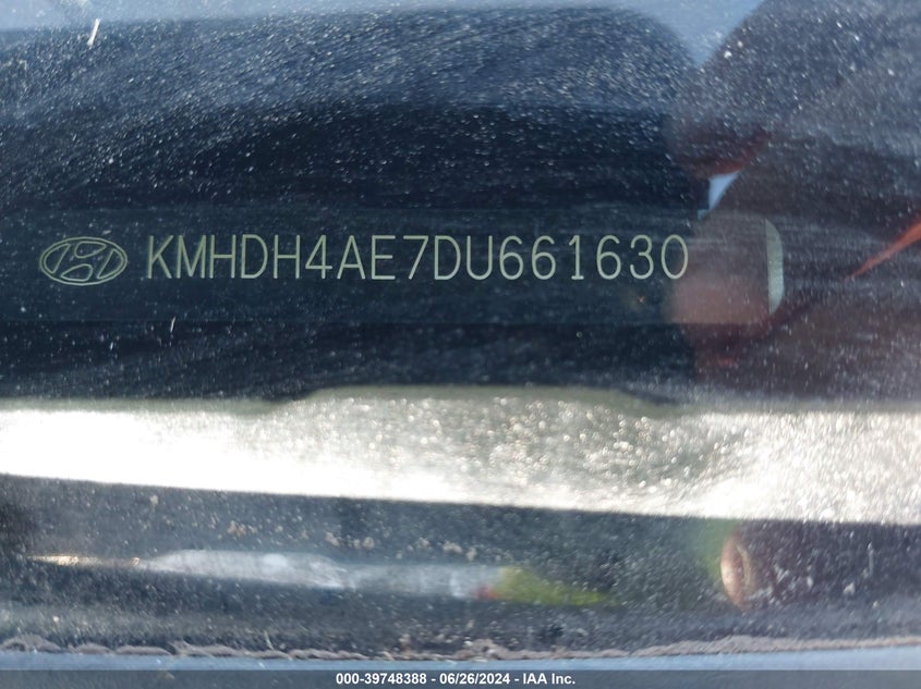 2013 Hyundai Elantra Limited VIN: KMHDH4AE7DU661630 Lot: 39748388