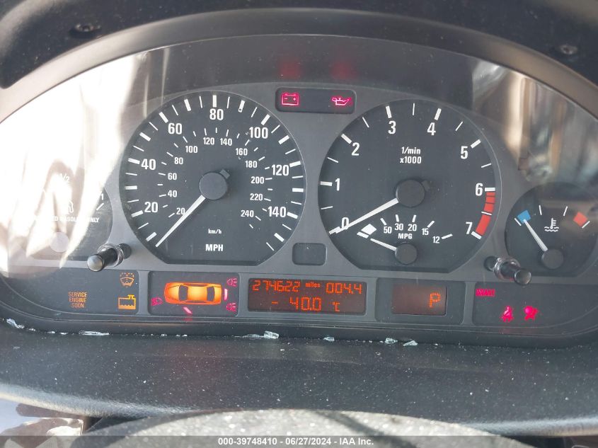 2001 BMW 325I VIN: WBAAN37401ND46537 Lot: 39748410