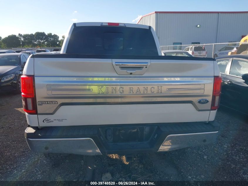 2019 Ford F-150 King Ranch VIN: 1FTFW1E18KFA41329 Lot: 39748520