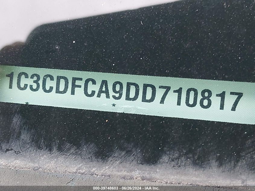 2013 Dodge Dart Limited VIN: 1C3CDFCA9DD710817 Lot: 39748603