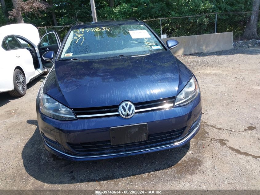 2015 Volkswagen Golf Sportwagen Tsi Se 4-Door VIN: 3VWC17AU7FM512278 Lot: 39748634