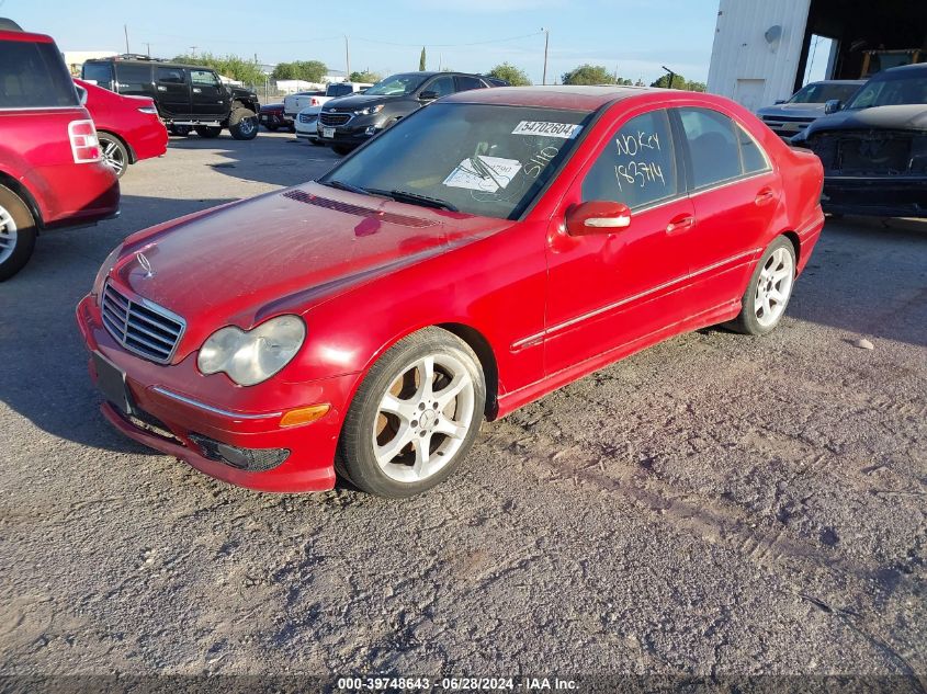 2007 Mercedes-Benz C 230 Sport VIN: WDBRF52H77F930490 Lot: 39748643