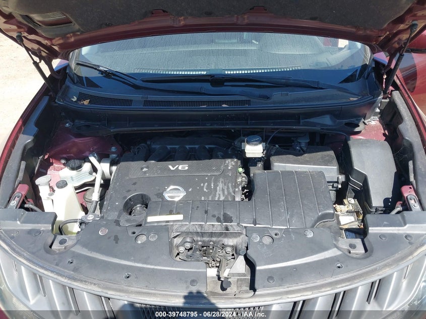 2010 Nissan Murano Sl VIN: JN8AZ1MW5AW136982 Lot: 39748795