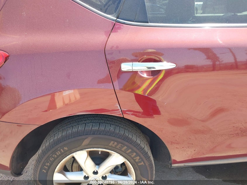 2010 Nissan Murano Sl VIN: JN8AZ1MW5AW136982 Lot: 39748795