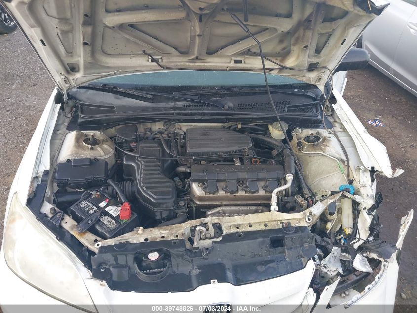 2004 Honda Civic Lx VIN: 2HGES16574H617617 Lot: 39748826