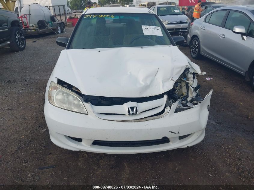 2004 Honda Civic Lx VIN: 2HGES16574H617617 Lot: 39748826