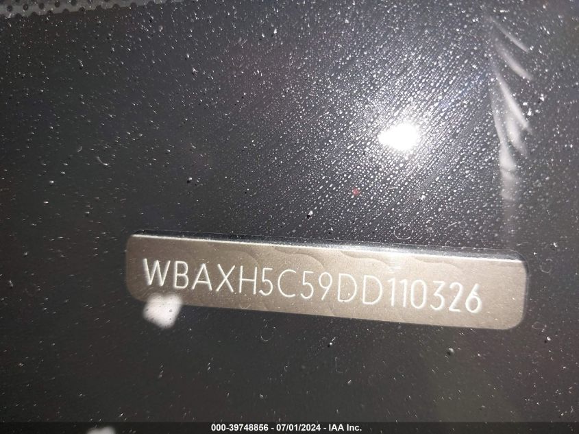 2013 BMW 528I xDrive VIN: WBAXH5C59DD110326 Lot: 39748856