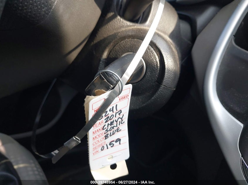 2017 Chevrolet Sonic Ls VIN: 1G1JB5SH1H4150159 Lot: 39748954