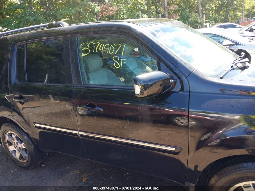 2011 Honda Pilot Touring VIN: 5FNYF4H9XBB086286 Lot: 39749071