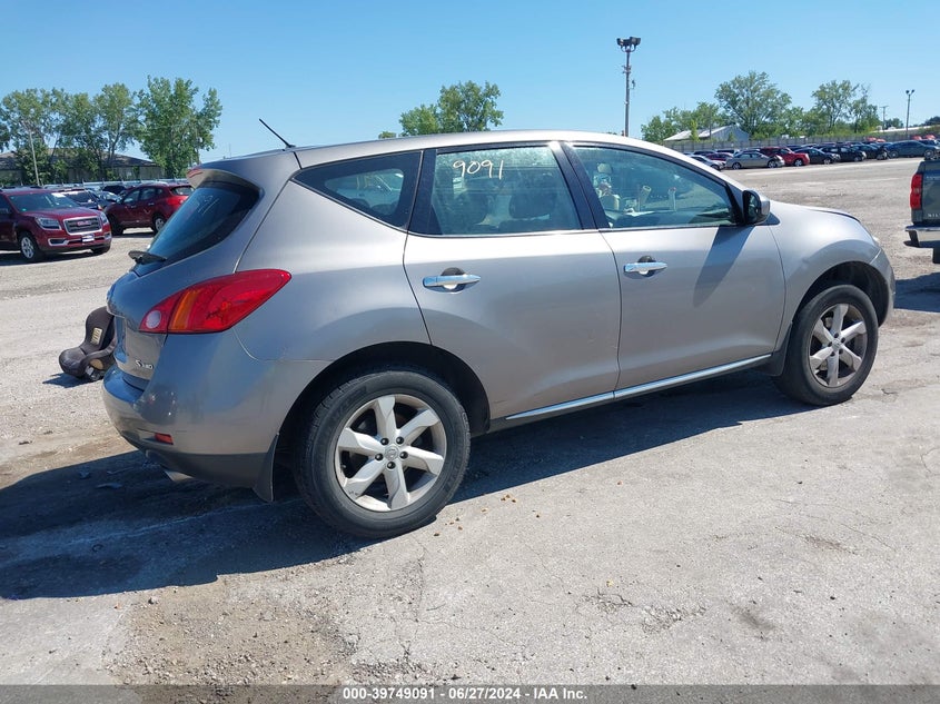 2009 Nissan Murano S/Sl/Le VIN: JN8AZ18W29W127985 Lot: 39749091