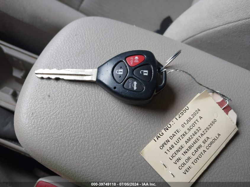 2010 Toyota Corolla Le VIN: 1NXBU4EE1AZ252550 Lot: 39749118