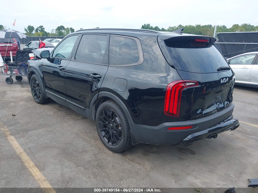 2022 Kia Telluride Ex VIN: 5XYP3DHC6NG257645 Lot: 39749154