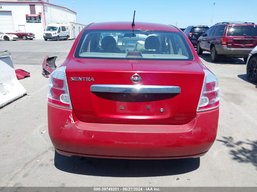 2010 Nissan Sentra 2.0S VIN: 3N1AB6AP6AL647913 Lot: 39749201