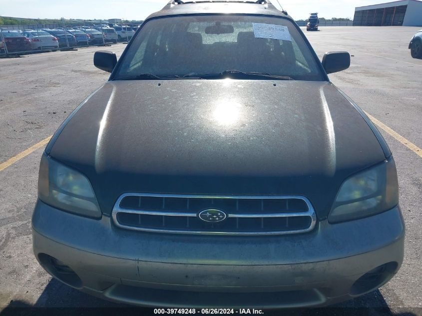 2001 Subaru Outback VIN: 4S3BH665916653822 Lot: 39749248