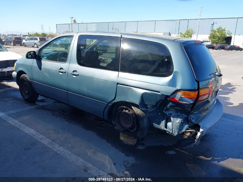 2000 Toyota Sienna Ce VIN: 4T3ZF19C7YU217822 Lot: 39749323