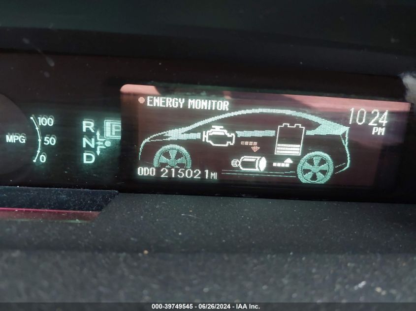 2011 Toyota Prius Two VIN: JTDKN3DU5B1474502 Lot: 39749545