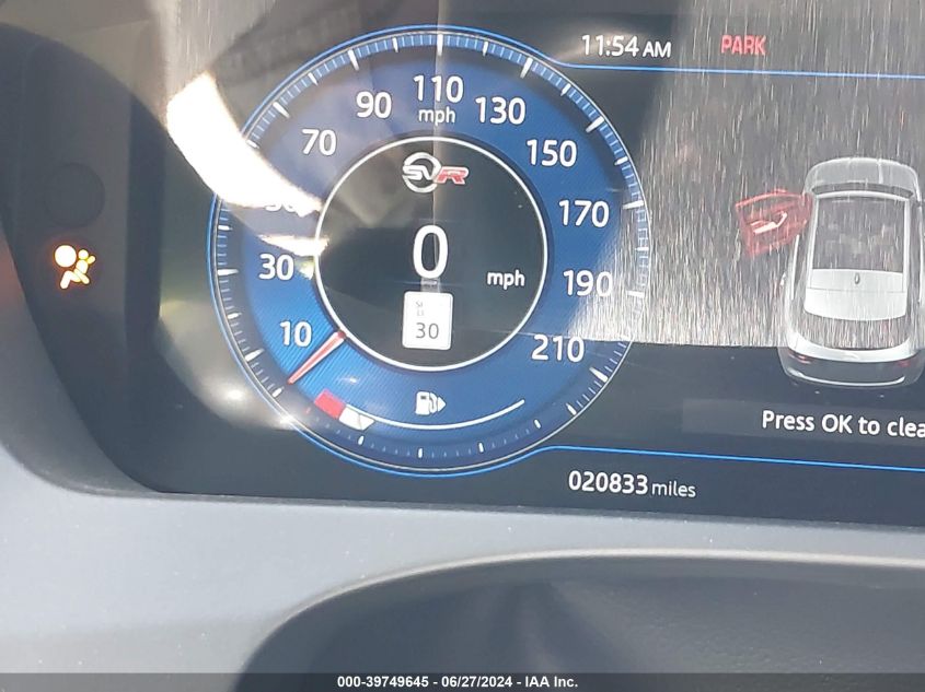 2020 Jaguar F-Pace Svr P550 Awd Automatic VIN: SADCZ2EE4LA629962 Lot: 39749645